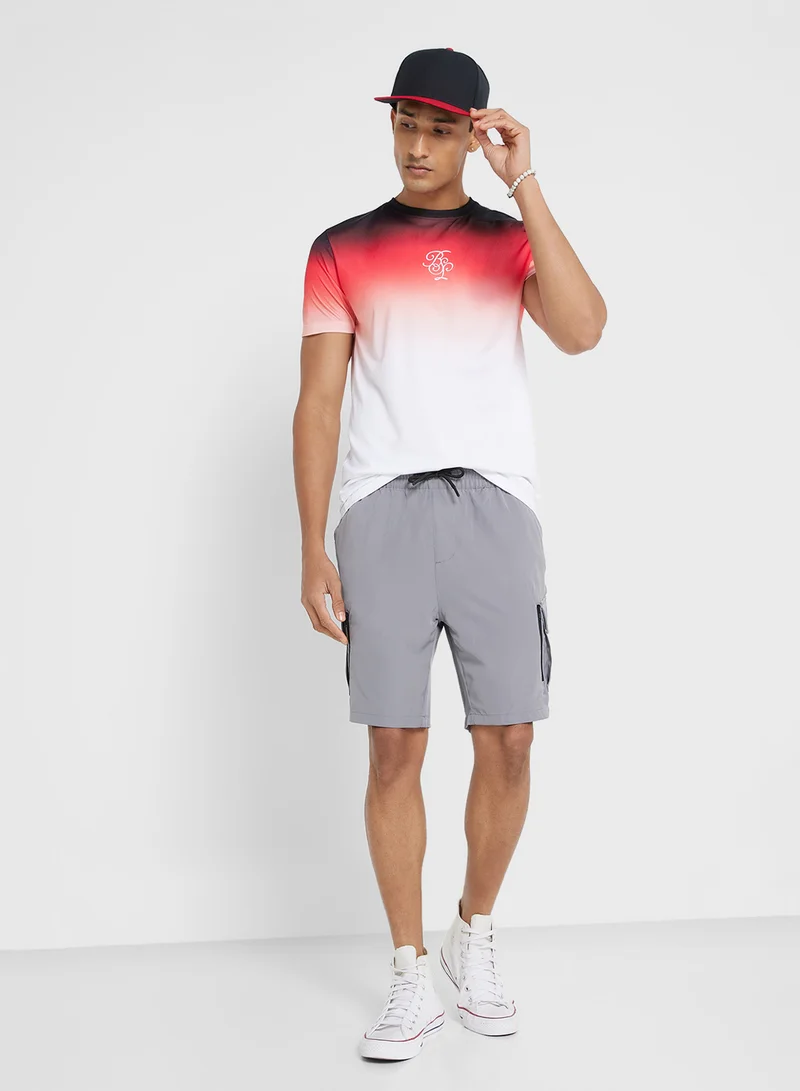 BRAVE SOUL Shorts Sleeve T-Shirt w/ Center Print