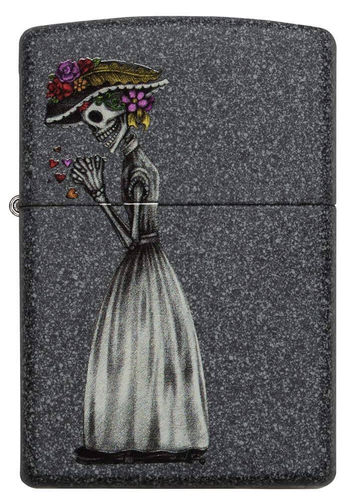 Zippo Skeleton Flowers Iron Stone Gift Set Pocket Lighters - Image 5