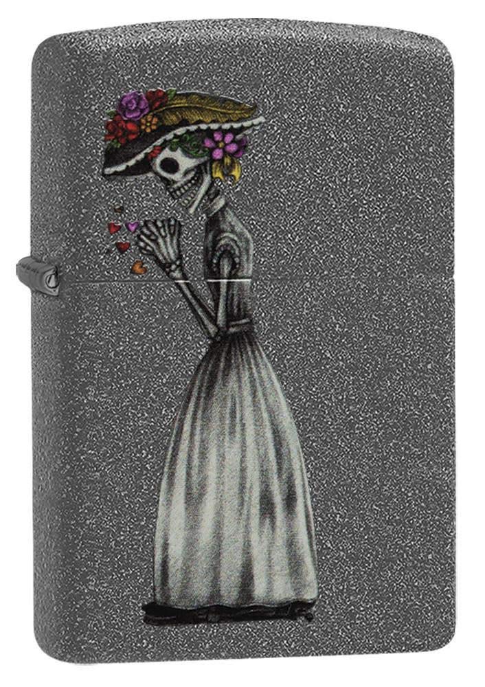 Zippo Skeleton Flowers Iron Stone Gift Set Pocket Lighters - Image 3