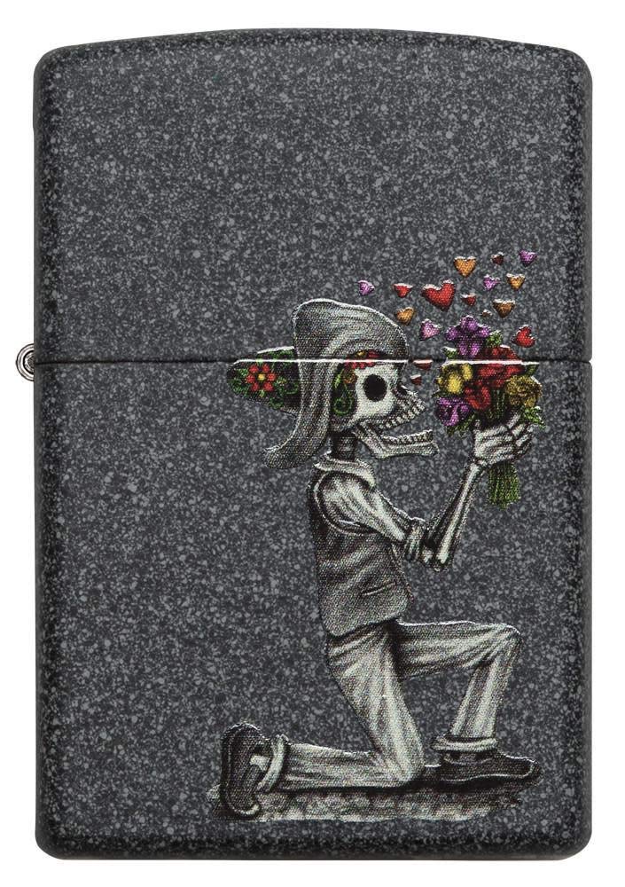 Zippo Skeleton Flowers Iron Stone Gift Set Pocket Lighters - Image 4