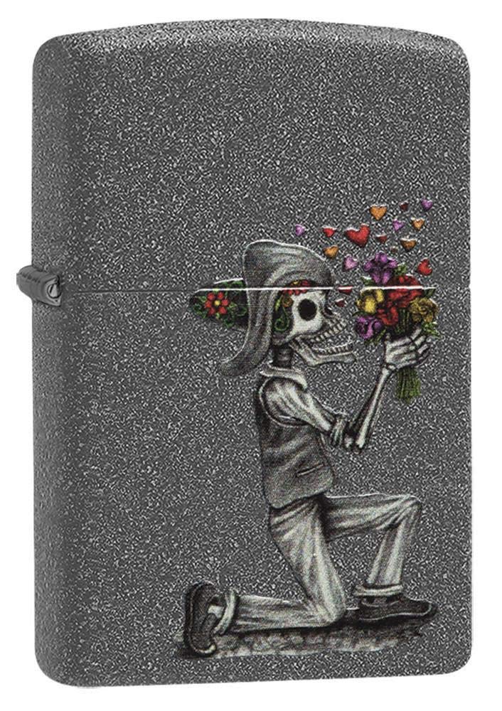 Zippo Skeleton Flowers Iron Stone Gift Set Pocket Lighters - Image 2