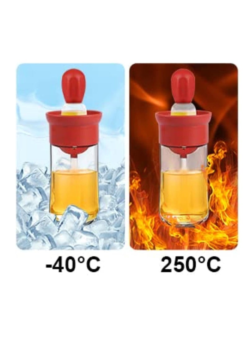 AMM Oil Dispenser with Brush - Glass Olive Oil Dispenser for Kitchen Oil Dispenser Bottle with Silicone Basting Brush for Cooking Vinegar Sauce BBQ Grill Frying - Image 4