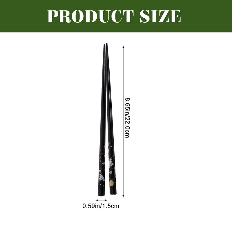 Bamboo Wood Chopsticks Reusable 22.5Cm Japanese Style Solid Chopstick Pair For Home Dining Ramen Serving Natural - Image 3