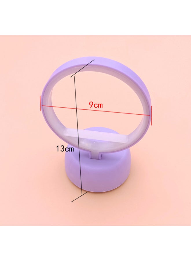 Macron Color Night Light Handmade DIY Heart-shaped Round Desktop Table Lamp Luminous Toys Wholesale-Color:White Heart Shape Without Battery