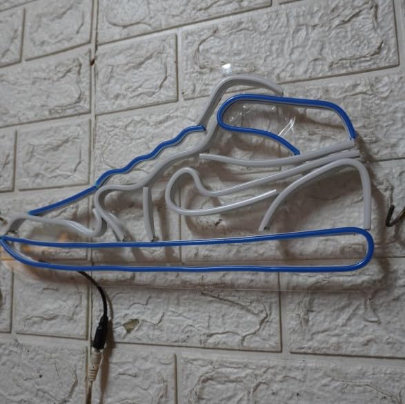 Wall Mitra Wall Mitra Sneaker Neon Sign Sports Shoe Neon Signs for Wall LED Sign Light for Bedroom Man Cave Home Neon Wall Sign Shoe Light up Sign Decor12x18 blue white - Image 5