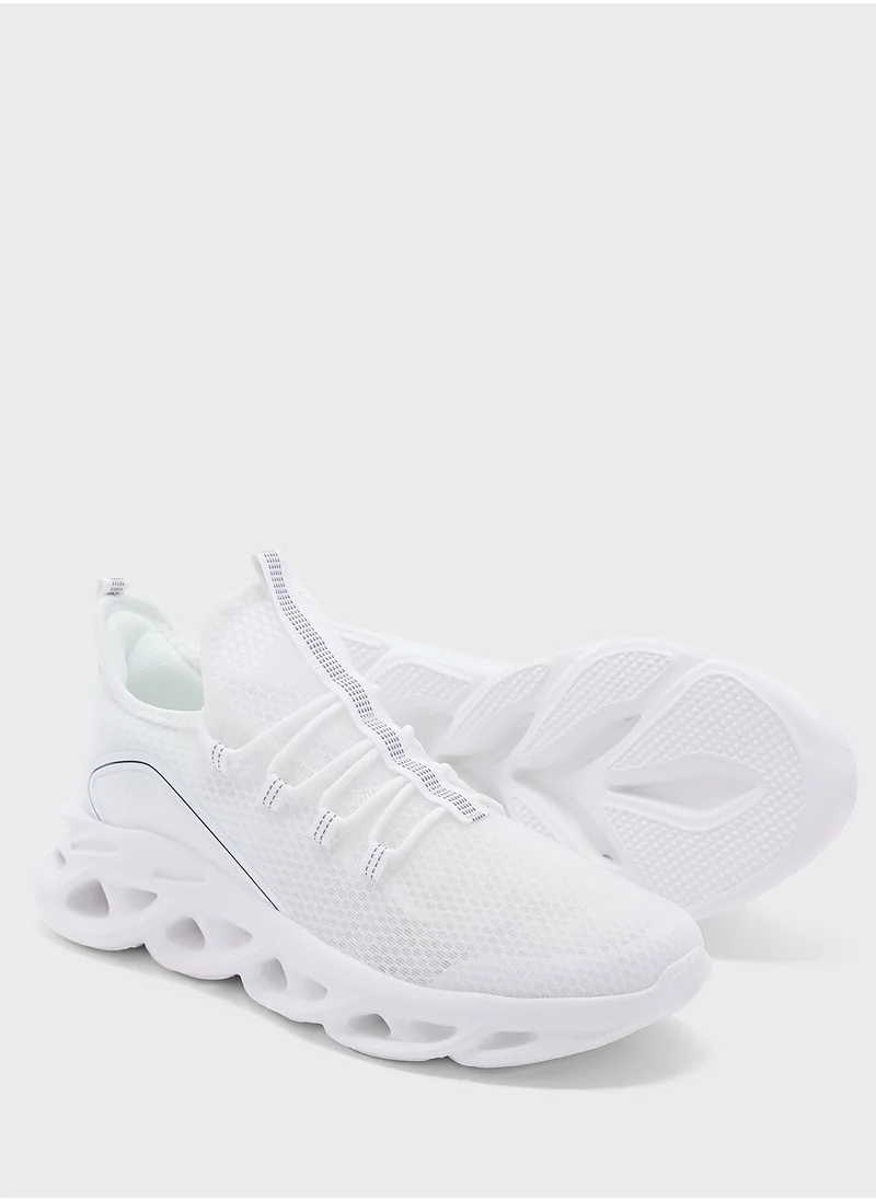 سفنتي فايف Elevated Outsole Knitted Sneakers