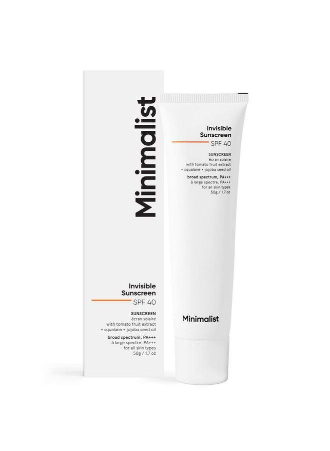 MINIMALIST جل واقي من الشمس غير مرئي مقاوم للماء بمعامل حماية 40؛ جل خفيف للغاية؛ لا يوجد طاقم أبيض. مقاومة للعرق؛ باسكال +++ ; مع مستخلص الطماطم السكوالان وزيت بذور الجوجوبا؛ للنساء والرجال. 50 جم - Image 2
