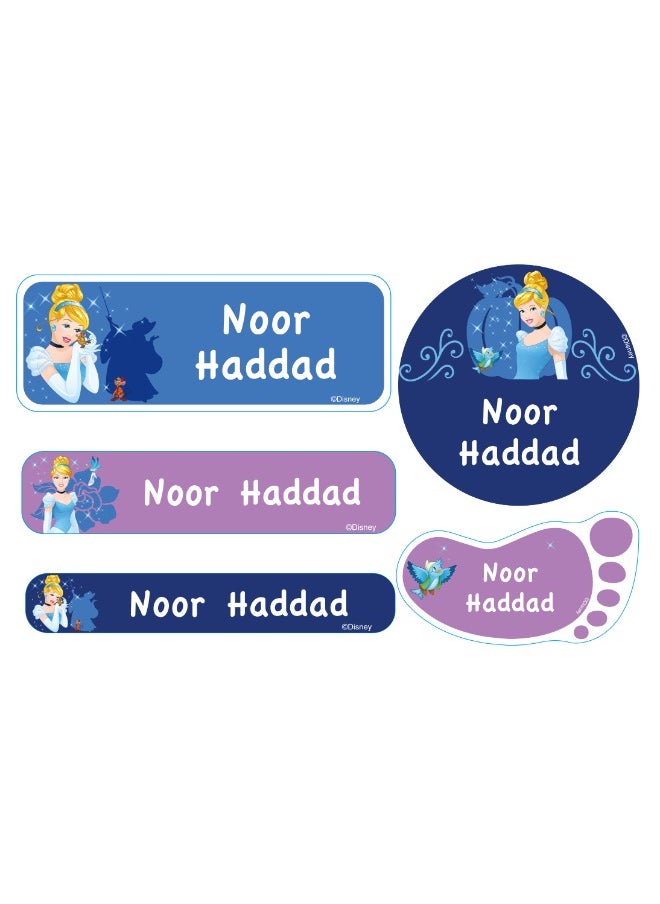 Essmak Disney Personalized Waterproof Name Labels for Kids – Set of 74 Custom Stickers for School Supplies, Lunch Boxes, Clothes and Toys  - Image 1