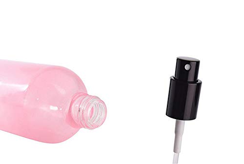 QUUPY 3PCS 15mL/0.5oz Empty Pink Glass Purfume Spray Bottle Container Vials With Black Fine Mist Sprayers For Cosmetic Sample Makeup Water Perfume Toner Essential Oil Skin Care Products (Pink) - Image 2