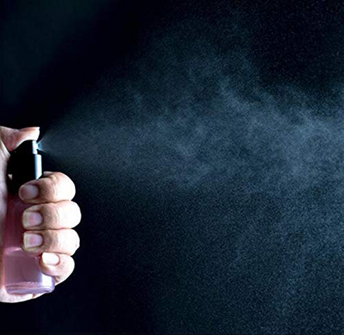 QUUPY 3PCS 15mL/0.5oz Empty Pink Glass Purfume Spray Bottle Container Vials With Black Fine Mist Sprayers For Cosmetic Sample Makeup Water Perfume Toner Essential Oil Skin Care Products (Pink) - Image 4