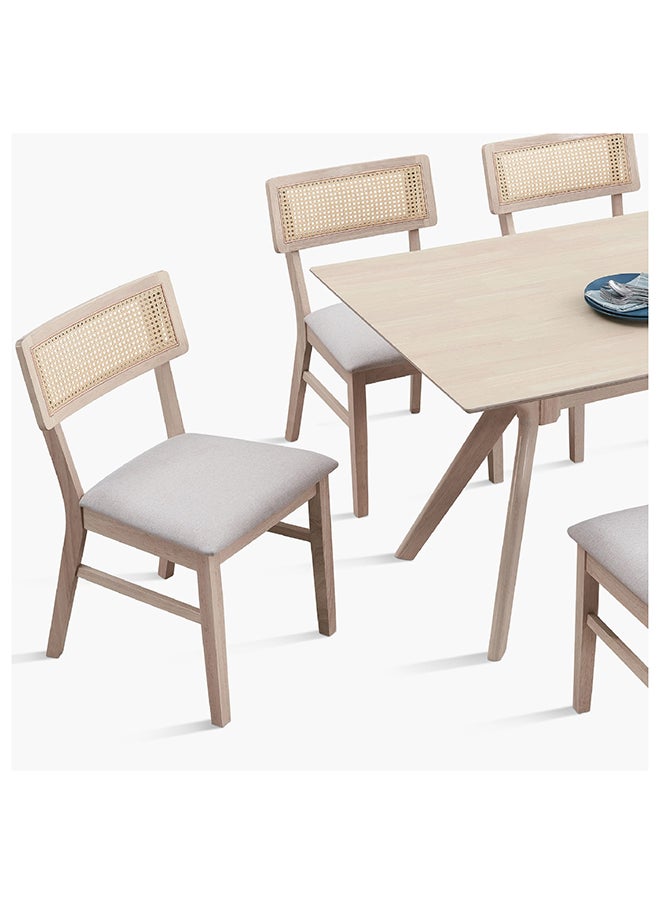 Home Box - Carlos Rattan 7-Piece 6-Seater Dining Set 160 x 76 x 90 cm - Image 1
