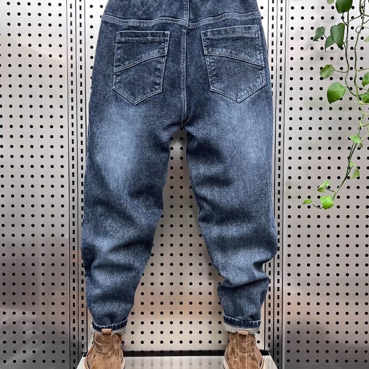 Unisex Classic Denim Jeans Loose Fit Daily Outdoor Wear - Image 3