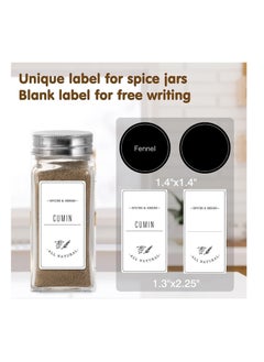 MahMir MahMir® 24 Pcs Spice Jars with Labels - 4 oz Glass Spice Jars with Metal Lids, 120 Labels Stickers, Shaker Lids, Collapsible Funnel, 2 Pens, Seasoning Storage Bottles for Spice Rack, Cabinet, Drawer  - Image 3