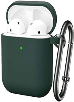 keendex Keendex kx2326 silicone airpods cover with holding loop - dark green 
