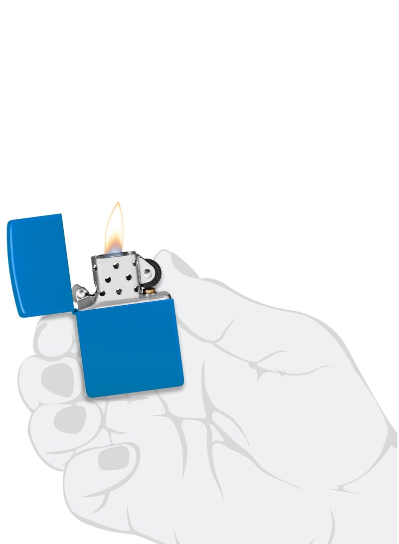 Zippo ولاعة مقاومة للرياح غير لامعة باللون الأزرق السماوي 48628 - Image 5