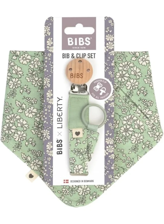 BIBS BIBS x Liberty Bandana Bib in Capel Sage