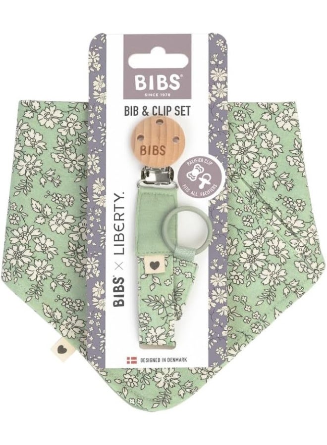 BIBS x Liberty Bandana Bib in Capel Sage - Image 2