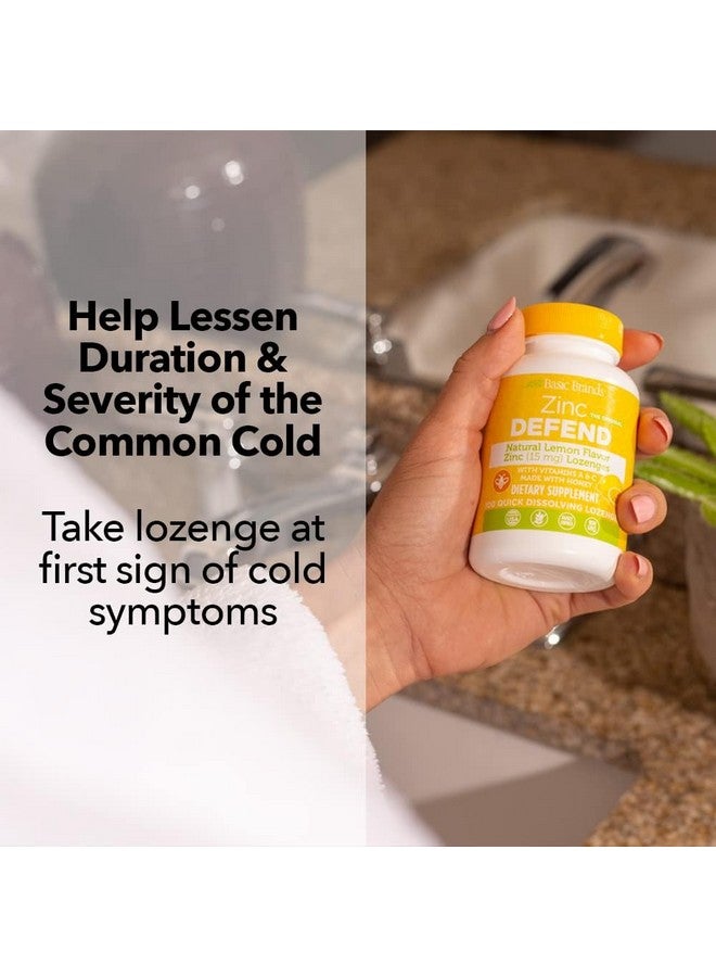 Basic Organics Basic Brands Zinc Lozenges, 100 Count, Lemon - Image 5