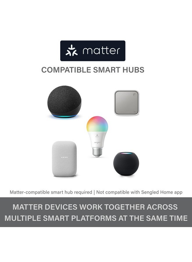 Sengled Sengled LED Smart Light Bulb (A19), Matter-Enabled, Multicolor, Works with Alexa, 60W Equivalent, 800LM, Instant Pairing, 2.4 GHz, Wi-Fi, 1-Pack  - Image 5