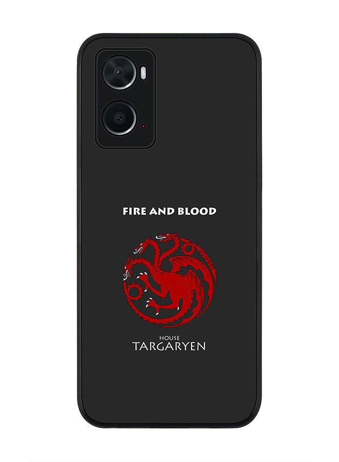 Stylizedd Rugged Black edge case for Oppo A96 4G/A36/A76 Slim fit Soft Case Flexible Rubber Edges Anti Drop TPU Gel Thin Cover - GOT House Targaryen - Image 1