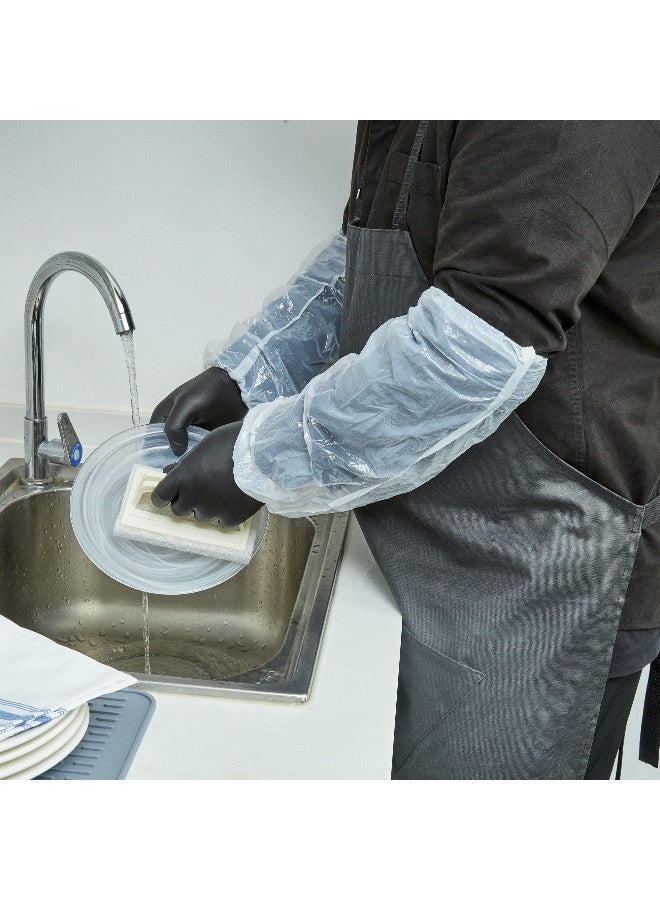 Restaurantware Clean Tek Professional 16 Inch Plastic Arm Sleeves, 1000 Water-Impervious Plastic Sleeves - Fits All, Lightweight, White Plastic Disposable Sleeves, For Cleaning Or Prep - Image 3