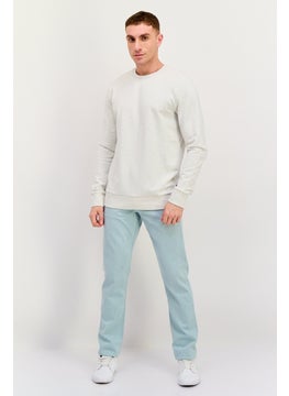 HUGO BOSS Men Crew Neck Brand Logo Long Sleeve Sweatshirt, Light Grey  - Image 4