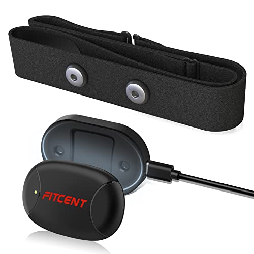 FITCENT Rechargeable Heart Rate Monitor Chest Strap 53 kHzBluetooth 50ANT Heart Rate Sensor for Peloton Strava Zwift DDP Yoga - Image 1