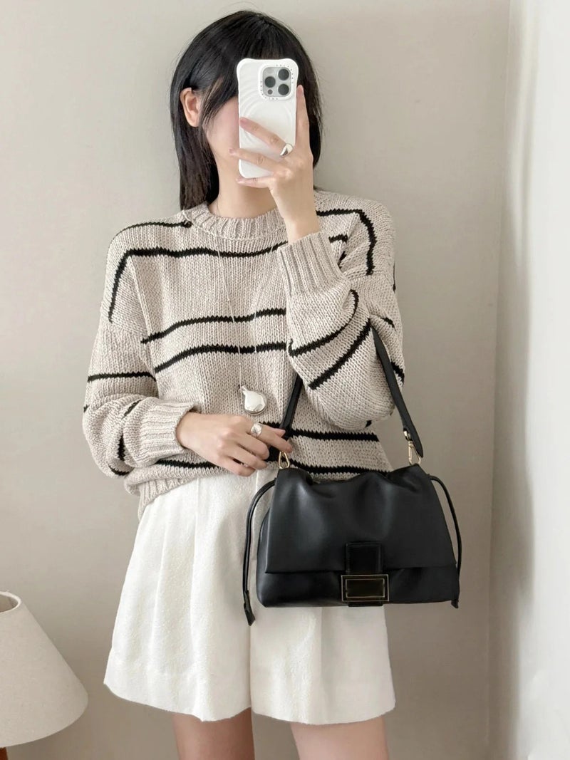 Niche Soft Leather Flap Pleated Cloud Drawstring Bag Commuter Leisure Minimalist All-Match New One-Shoulder Portable Underarm Bag - Image 2