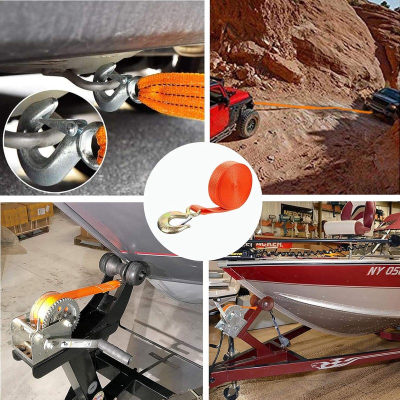 Gutezeiten PERCARE Winch Strap - 2" x 20' Tow Straps with Hook for Boat and Trailer - Image 4