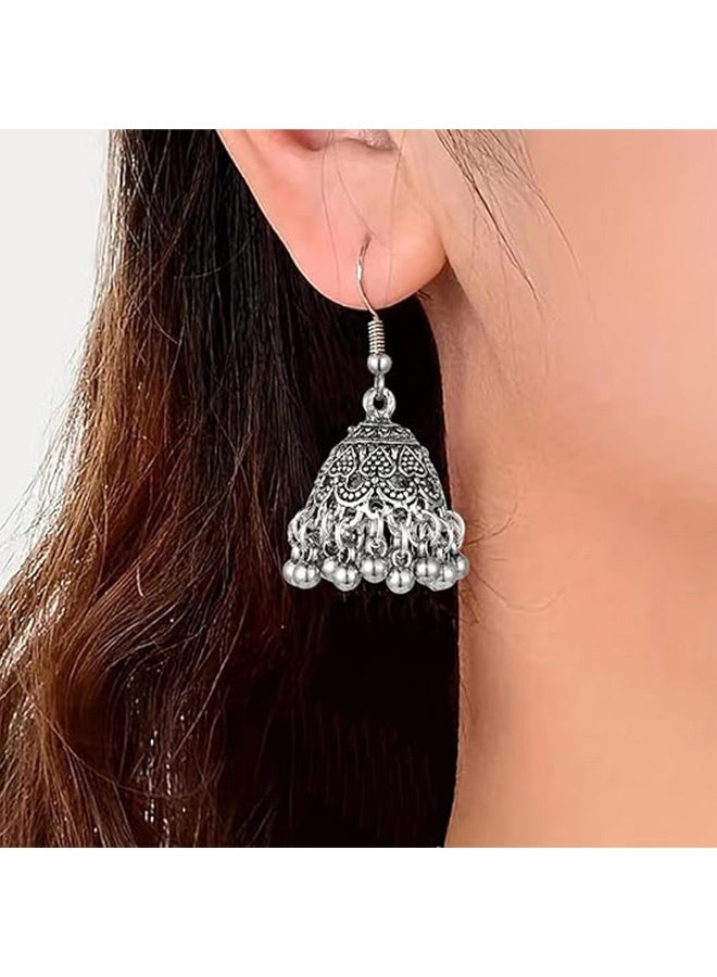 Quantum 4 PCS Vintage Earrings, Traditional Gold Plated Silver Earring, Handcrafted Ethnic Jewelry Party Wedding Accessories - Image 4