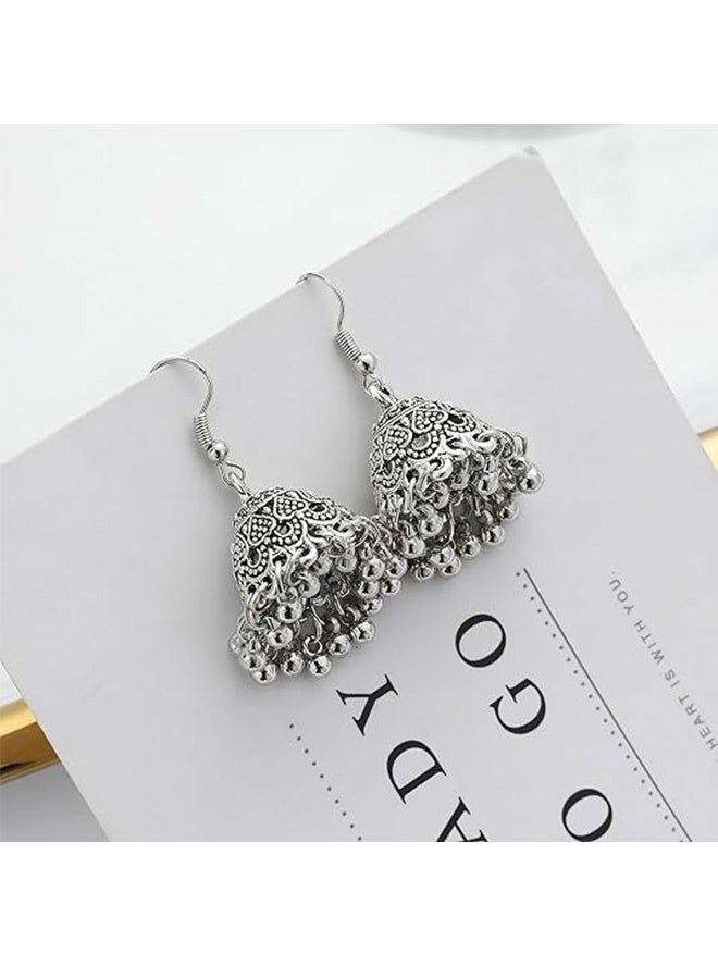 Quantum 4 PCS Vintage Earrings, Traditional Gold Plated Silver Earring, Handcrafted Ethnic Jewelry Party Wedding Accessories - Image 3