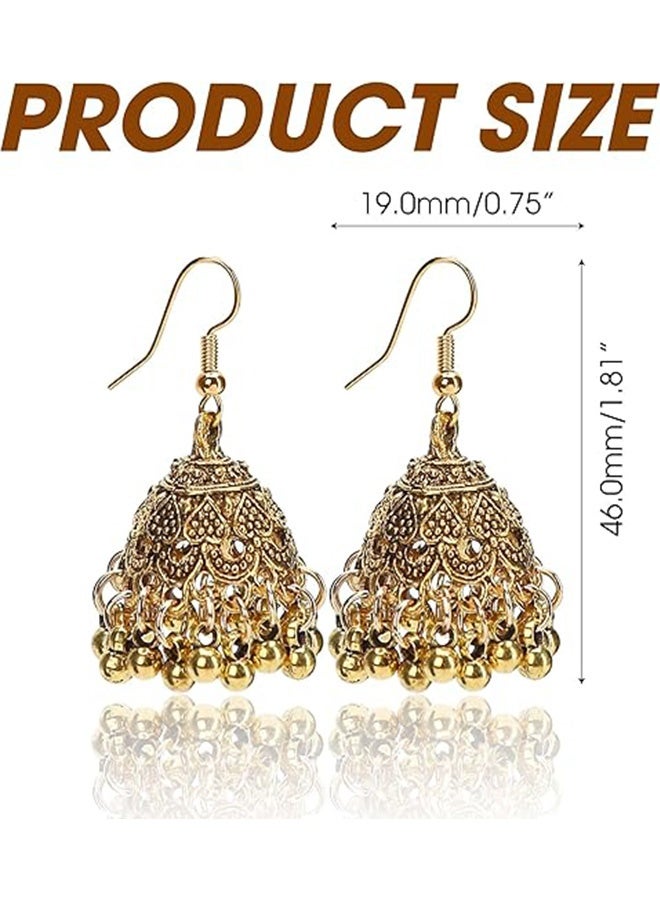Quantum 4 PCS Vintage Earrings, Traditional Gold Plated Silver Earring, Handcrafted Ethnic Jewelry Party Wedding Accessories - Image 2