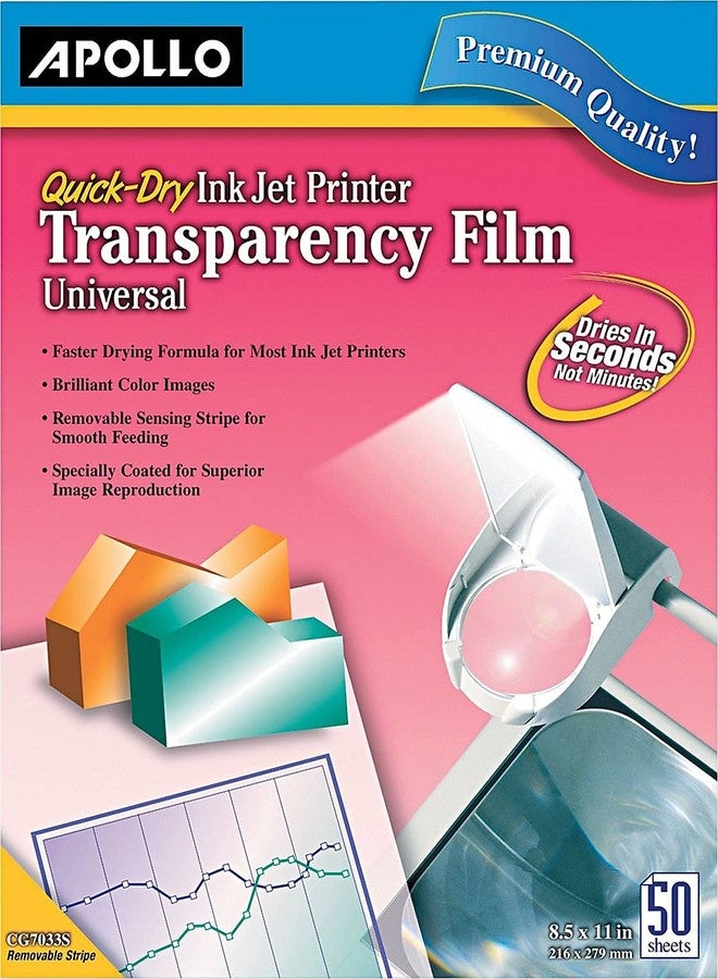 Apollo Transparency Film for Inkjet Printers, for Hewlett-Packard, 50 Sheets/Pack (VCG7031S) - Image 2