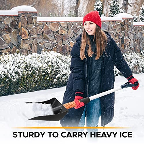 Autovir 39" 6 in 1 Snow Shovel for Car | 270 Degree Rotating Snow Brush | Ice Scraper for Car Windshield | Scratch Free Extendable Snow Squeegee for SUV, Truck Winter Accessories - Image 4