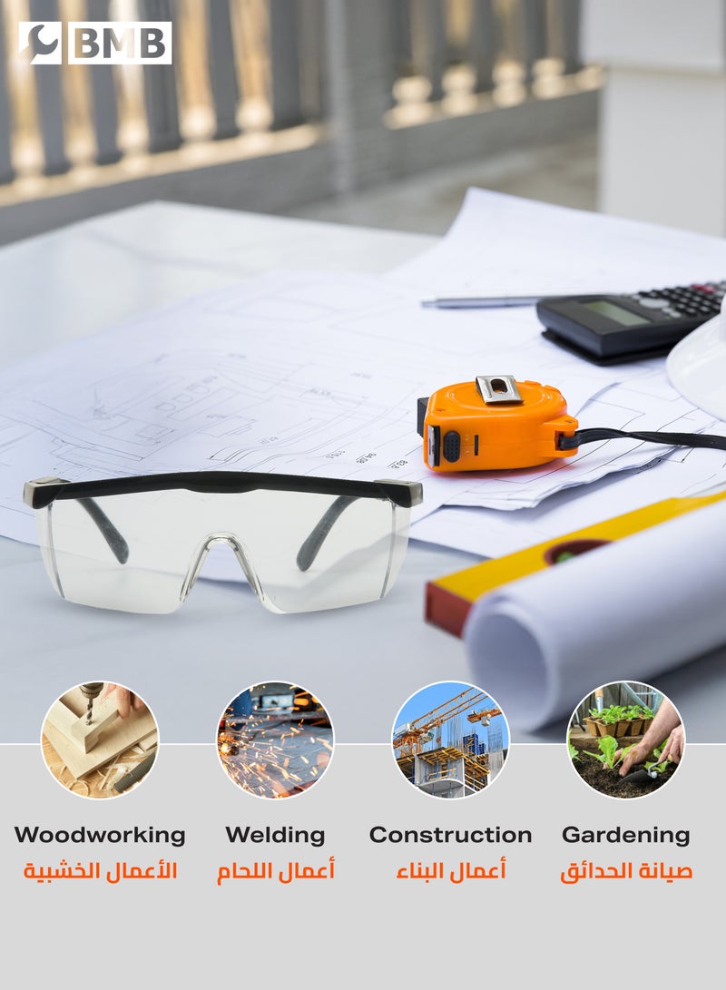 BMB tools Transparent Adjustable Length Safety Glasses  - Image 5