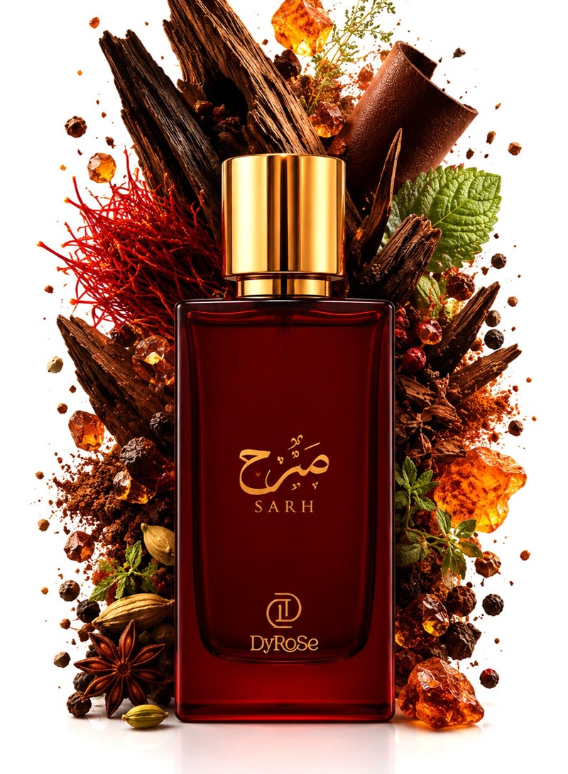 Dyrose Sarh Eau De Perfume 100ml | Luxury Unisex Oud Rose Perfume with Amber & Musk | Long Lasting Signature Fragrance - Image 1