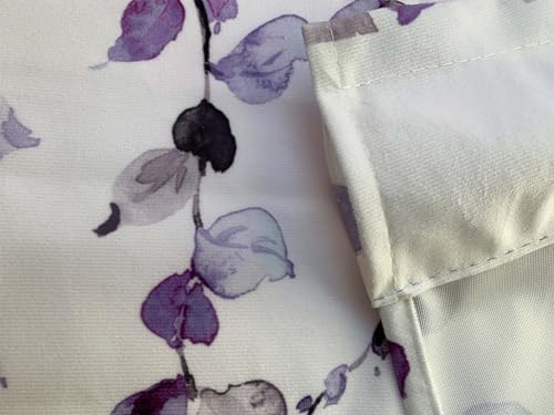 debraleye Watercolor Purple Leaves Window Valance for Bedroom Living Room, Lavender Leaf Vine Plant Curtains Valanes for Windows, 3" Rod Pocket Window Treatment for Home Decorations, 54 x 18 Inch, 1 Panel - Image 4