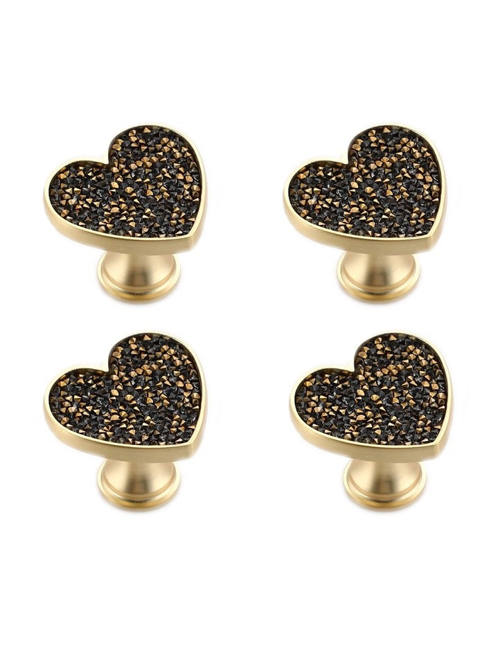 4-Piece Heart-Shaped Cabinet Handle, Furniture Handle, Drawer Handle, Kitchen Cabinet Door, Bedroom Dressing Table Drawer, Bathroom Wardrobe Handle - Image 2