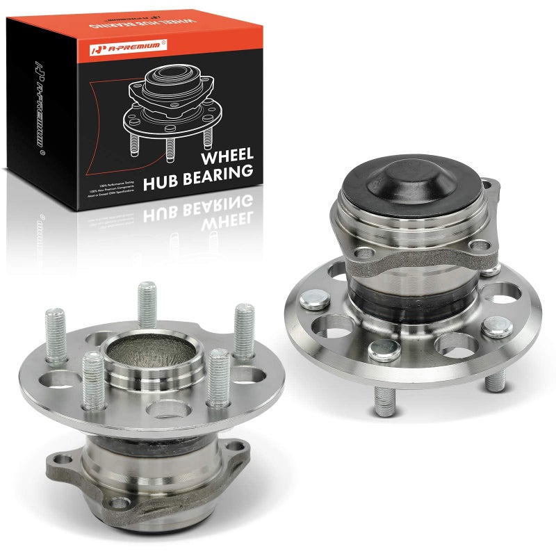 APremium 2 x Rear Wheel Bearing and Hub Assembly with 5Lug Compatible with Toyota RAV4 19962003 NonABS Models FWD Only