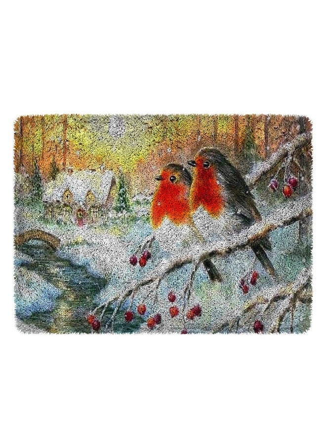Loquat Latch Hook Rug Kits for Adults,Needlework Cushion Cover Hand Craft Crochet for Great Family Crochet Kit for Beginners, Rug Making Kits  - Image 1
