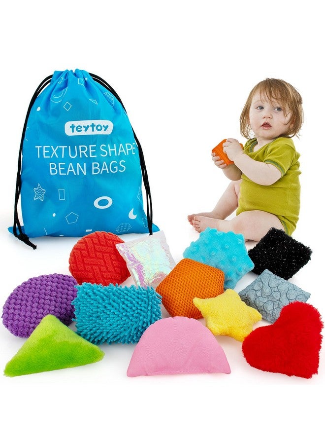 teytoy teytoy Texture Sensory Bean Bags Toys for Autism, 12 Fidget Sensory Shape Toys with Storage Bag, Develop Fine Motor & Sensory Play for Baby Special Needs Developmental Toys for Infant Newborn - Image 1