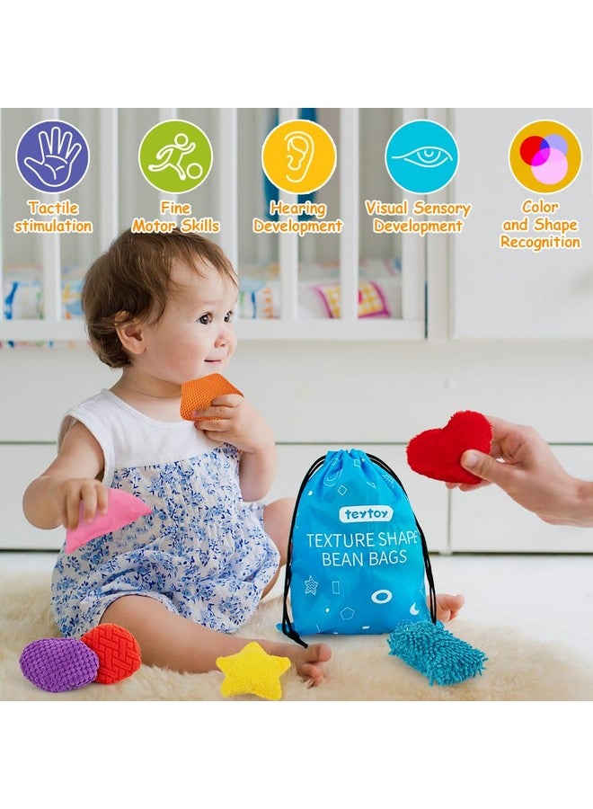 teytoy teytoy Texture Sensory Bean Bags Toys for Autism, 12 Fidget Sensory Shape Toys with Storage Bag, Develop Fine Motor & Sensory Play for Baby Special Needs Developmental Toys for Infant Newborn - Image 4