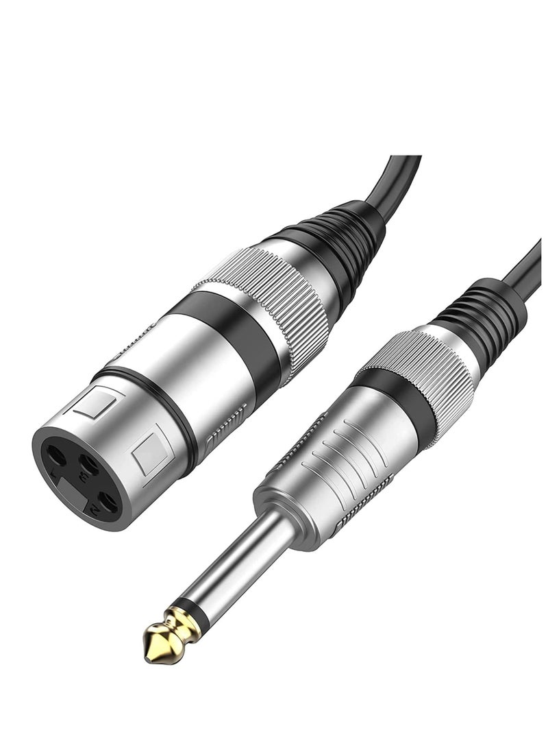 Microphone Cable Mono Jack Unbalanced Cord 5 Feet Quarter-inch Female to XLR Mic Interconnect Cord for Dynamic XLR  to 1/4 inch 6.35mm - Image 1