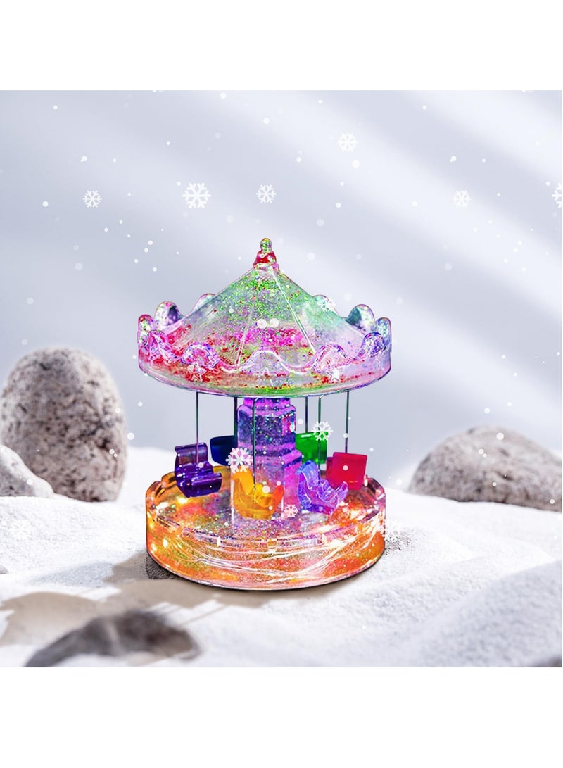 KASTWAVE 3D Carousel Horse Resin Mold Kit - Whirling Chair Music Box Silicone Molds for DIY Lamp, Desktop Ornaments & Home Decor - Image 4