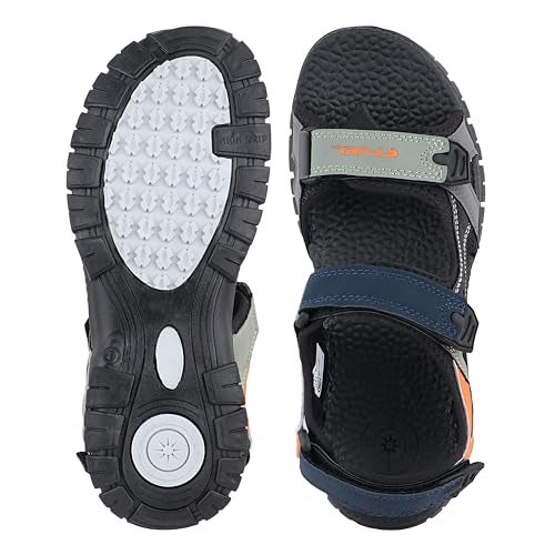 FUEL Rambo-01 Comfortable & Lightweight Stylish Casual Outdoor Footwear For Sandals for Men (Black-6UK) - Image 5