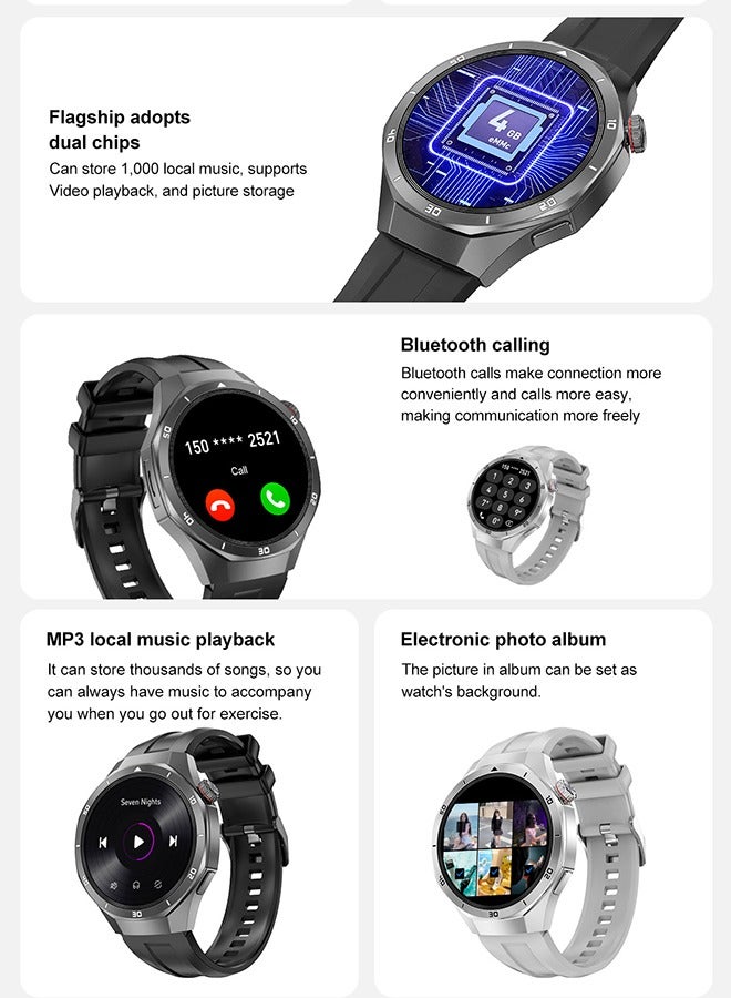 RollsTimi  Smartwatch for Men 1.463"  Smart Watch 280mAh Battery 100+ Workout Modes Health Fitness Tracker Outdoor Sport Watch Compatible Android IOS - Image 2