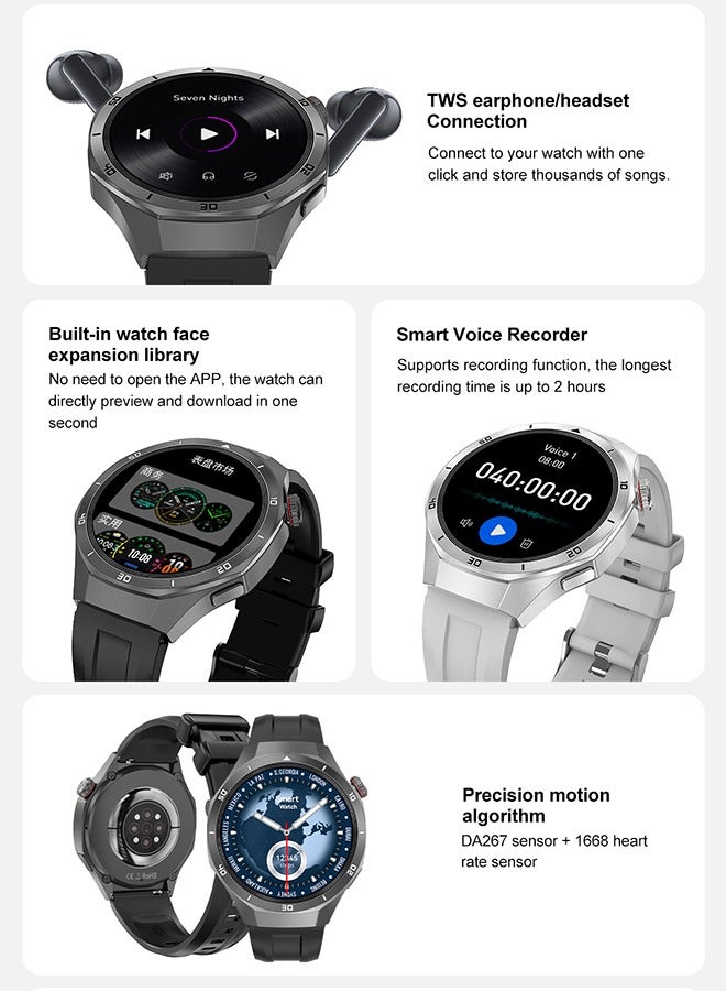 RollsTimi  Smartwatch for Men 1.463"  Smart Watch 280mAh Battery 100+ Workout Modes Health Fitness Tracker Outdoor Sport Watch Compatible Android IOS - Image 3