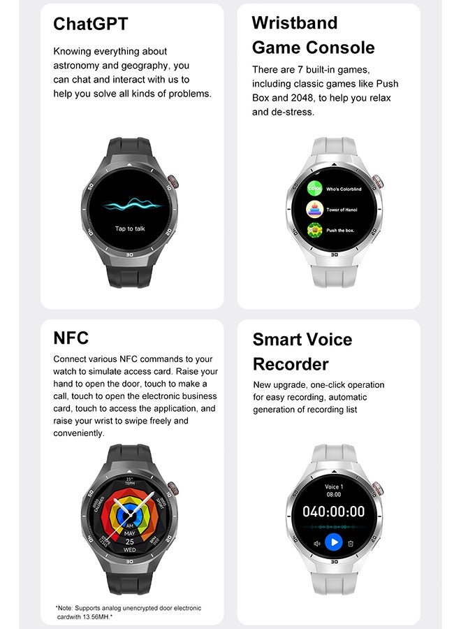 RollsTimi  Smartwatch for Men 1.463"  Smart Watch 280mAh Battery 100+ Workout Modes Health Fitness Tracker Outdoor Sport Watch Compatible Android IOS - Image 4