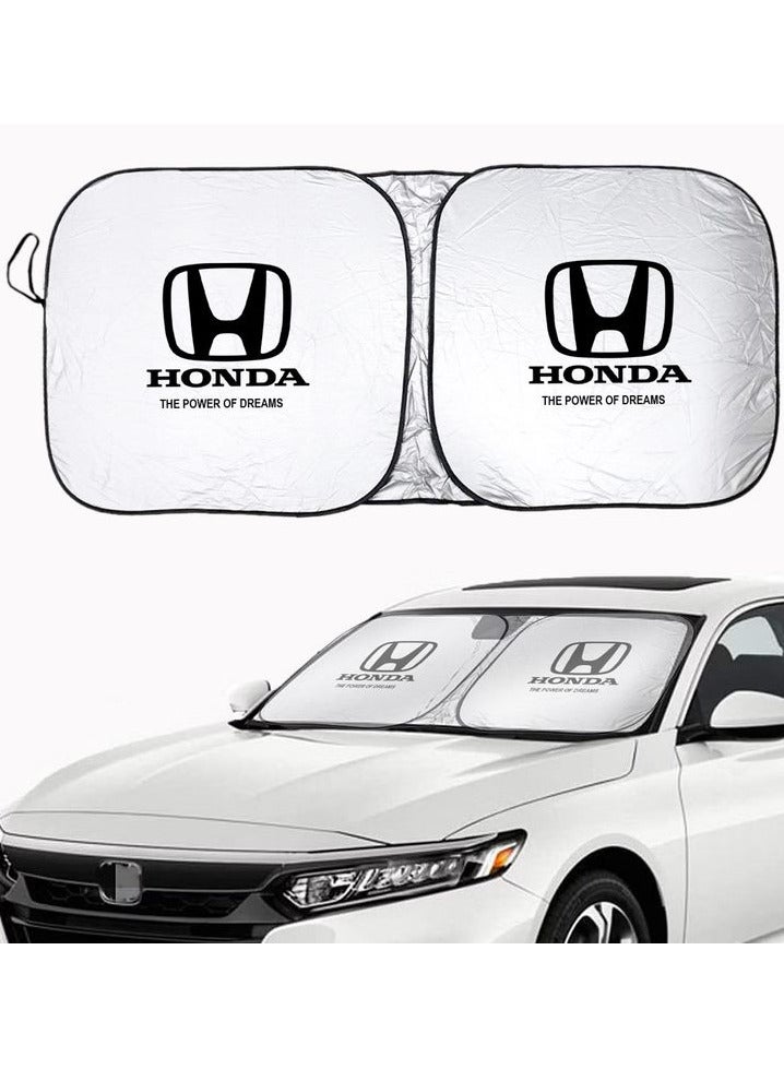Honda Windshield Sunshade for Car – Foldable Reflective Front Window Sun Shade, Heat & UV Protection, Universal Fit, Portable Auto Sun Visor with Storage Pouch - Image 1