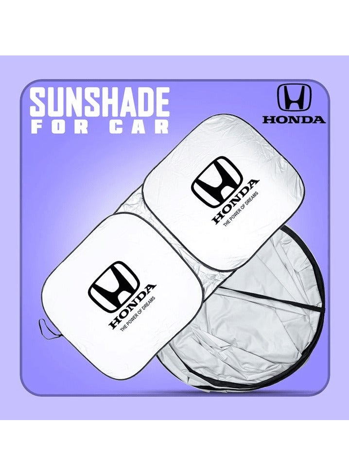 Honda Windshield Sunshade for Car – Foldable Reflective Front Window Sun Shade, Heat & UV Protection, Universal Fit, Portable Auto Sun Visor with Storage Pouch - Image 5